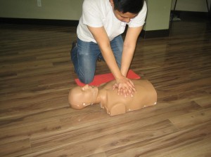 Standard first aid courses include CPR training